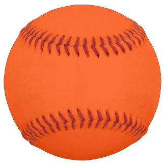 Balle De Softball orange de néon solide