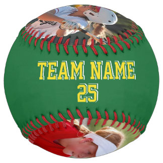 Balle De Softball Oregon Vert Jaune Personnalisé 2 photos