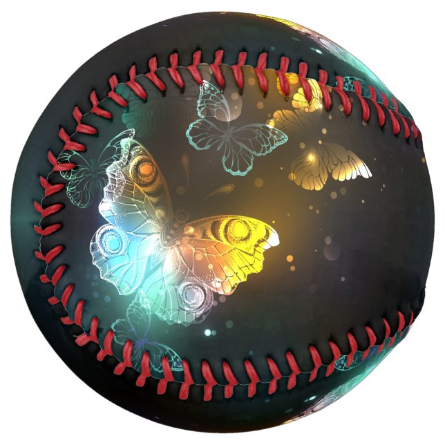 Balle De Softball Papillon lumineux et papillons de nuit (Devant gauche)