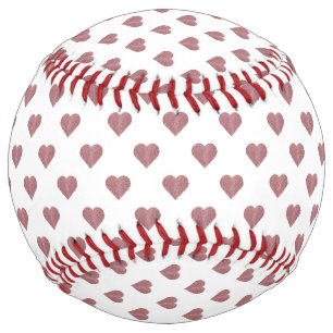 Balle De Softball Parties scintillant Rose Gold Coeurs Arrière - pla