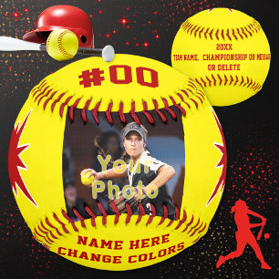 Balle De Softball Personnaliser Photo Softball Senior Night Cadeaux