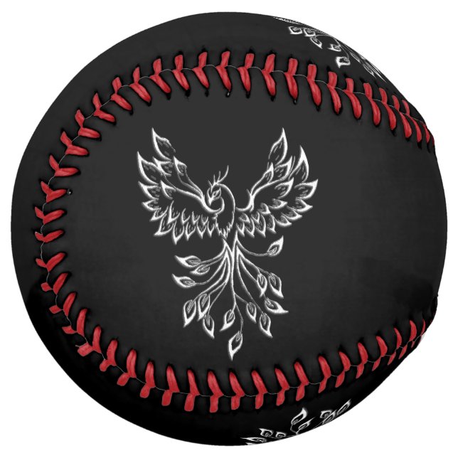Balle De Softball Phoenix se lève sur le noir (Dos Droit)