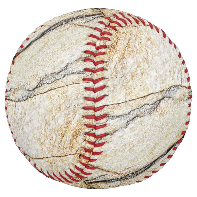 Balle De Softball Pierre de marbre texturée marron et noire (Incliné)