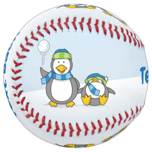 Balle De Softball Pingouins à neige softball