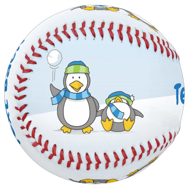 Balle De Softball Pingouins à neige softball (Devant gauche)