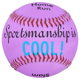 Balle De Softball Purple Softball w/Text