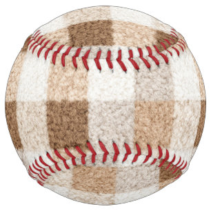 Balle De Softball Rayures Marron Crème Cosy