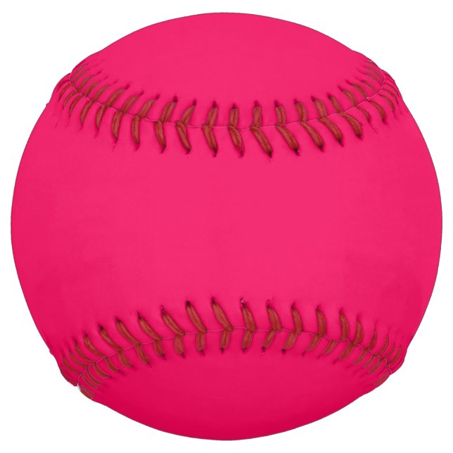 Balle De Softball Rosée brillante rougeâtre (Devant)