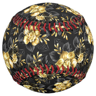 Balle De Softball Sans couture avec orchidées de bijoux