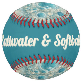 Balle De Softball Seafoam Bubbles (personalize)