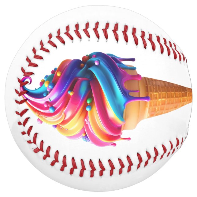 Balle De Softball SlipperyJoe's vibrante crème glacée cone classique (Devant gauche)