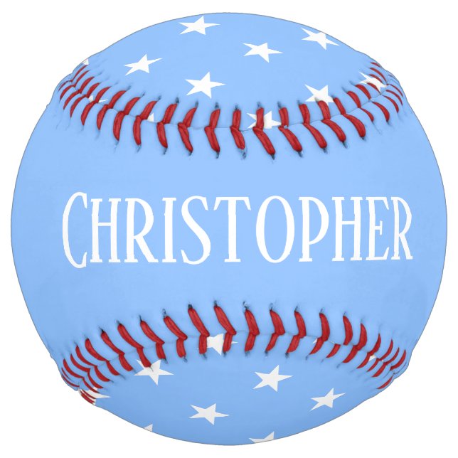 Balle De Softball Softball Blue Stars (Devant)