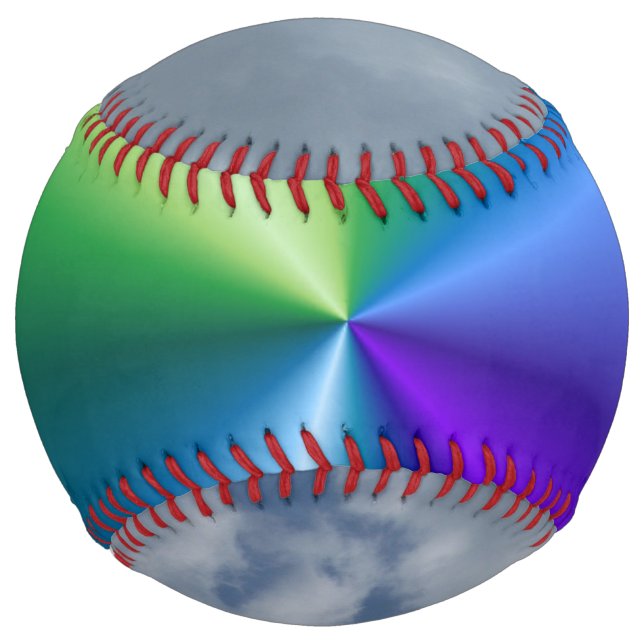 Balle De Softball Softball "Couleur & Nuages" (Dos)
