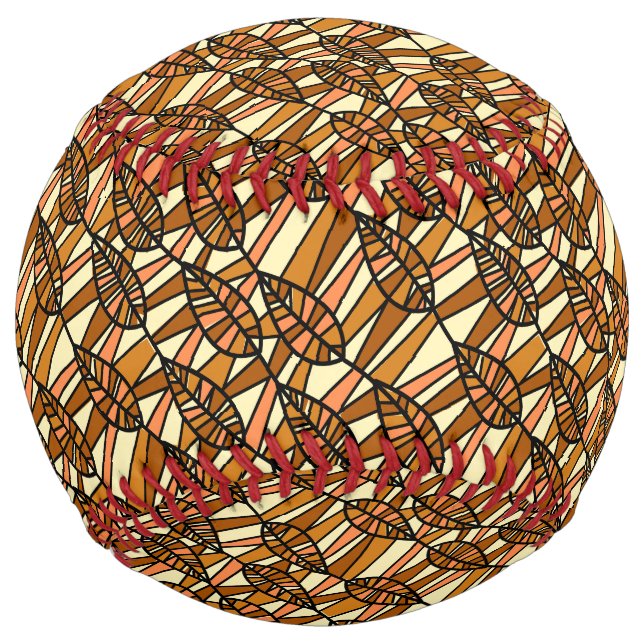 Balle De Softball Softball d'automne rétro (Devant)