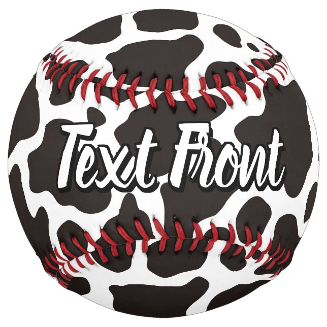 Balle De Softball Softball Motif Vache (Devant)