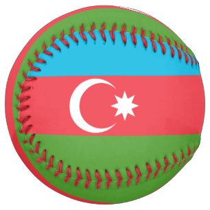 Balle De Softball Softball patriotique avec drapeau d'Azerbaïdjan