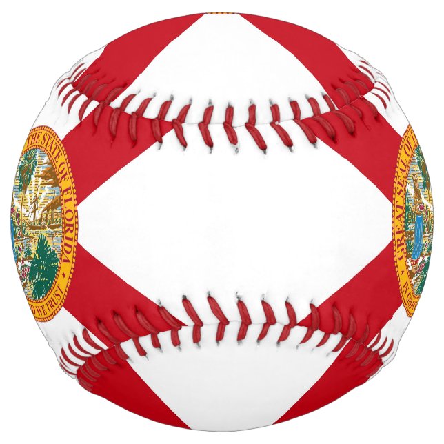 Balle De Softball Softball patriotique avec drapeau de Floride, État (Devant)