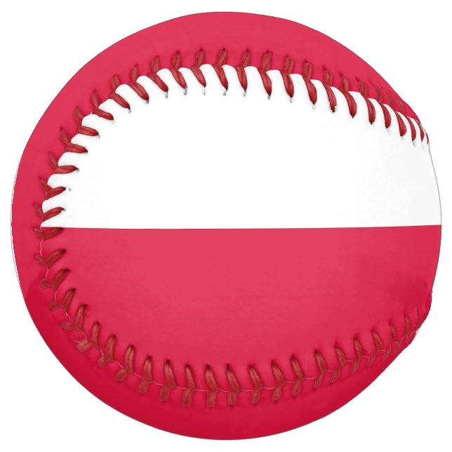 Balle De Softball Softball patriotique avec drapeau de la Pologne (Devant gauche)