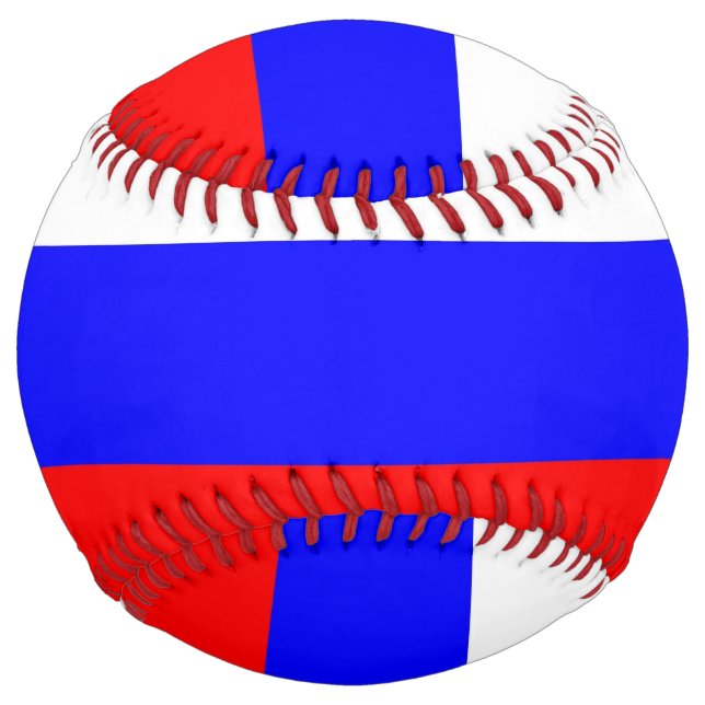 Balle De Softball Softball patriotique avec drapeau de la Russie (Dos)