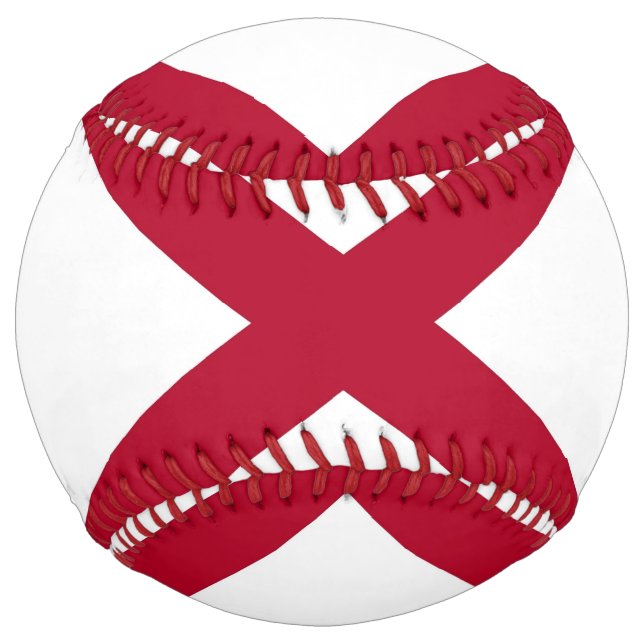 Balle De Softball Softball patriotique avec drapeau de l'Alabama, Ét (Devant)