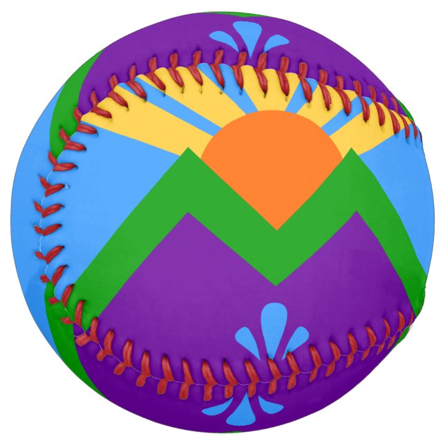 Balle De Softball Softball patriotique avec drapeau de Manitou Sprin (Devant gauche)