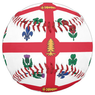 Balle De Softball Softball patriotique avec drapeau de Montréal, Can