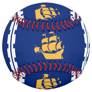 Balle De Softball Softball patriotique avec drapeau de Québec