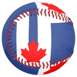 Balle De Softball Softball patriotique avec drapeau de Toronto, Cana