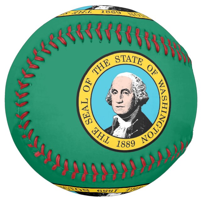Balle De Softball Softball patriotique avec drapeau de Washington, É (Devant gauche)