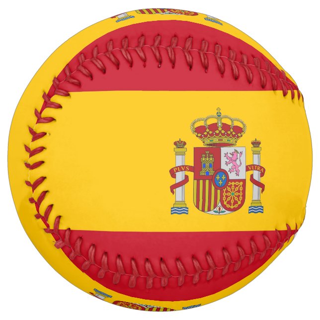 Balle De Softball Softball patriotique avec drapeau d'Espagne (Devant gauche)