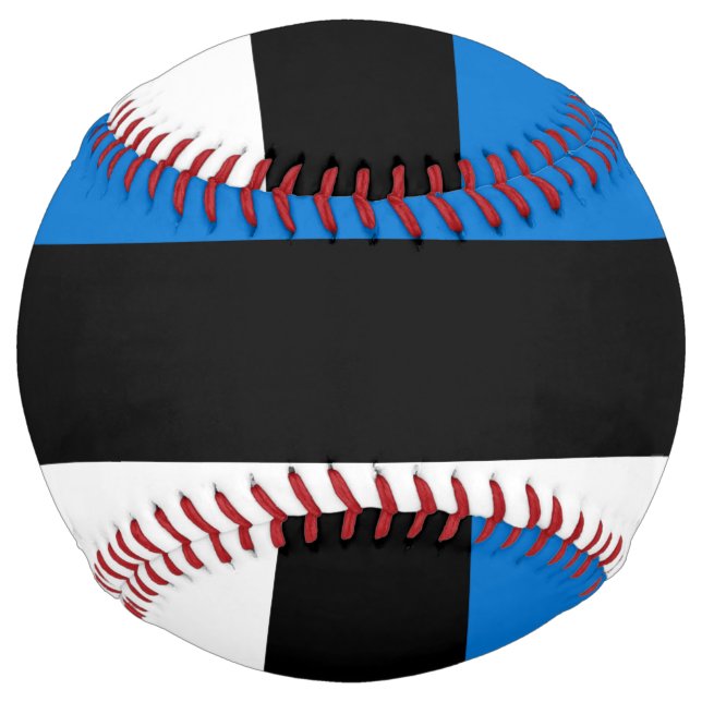 Balle De Softball Softball patriotique avec drapeau d'Estonie (Devant)