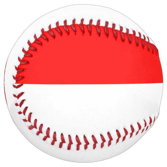 Balle De Softball Softball patriotique avec drapeau d'Indonésie (Devant gauche)