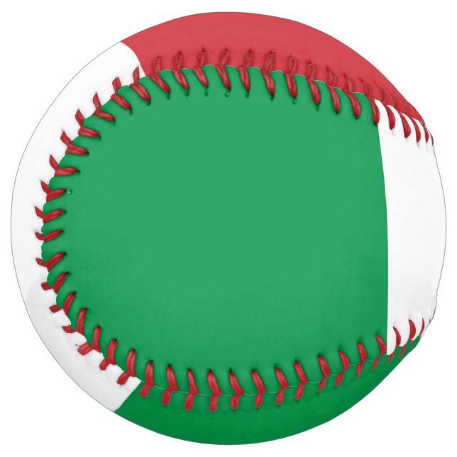 Balle De Softball Softball patriotique avec drapeau d'Italie (Devant gauche)