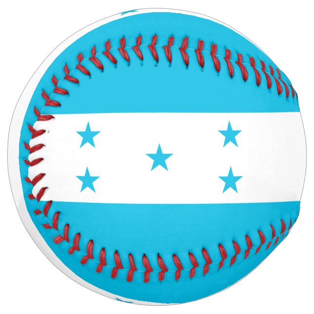 Balle De Softball Softball patriotique avec drapeau du Honduras (Devant gauche)