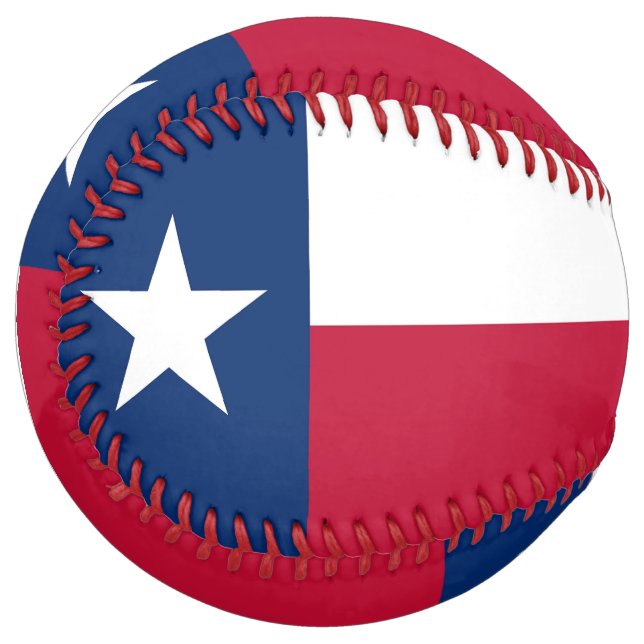 Balle De Softball Softball patriotique avec drapeau du Texas USA (Devant gauche)
