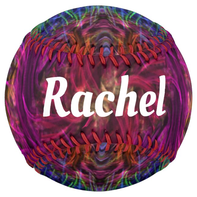 Balle De Softball Softball personnalisé avec message sur le dos (Devant)