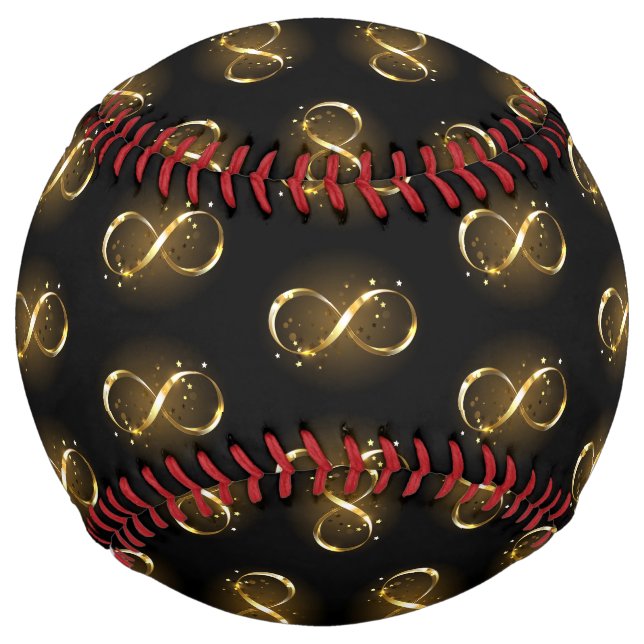 Balle De Softball Symbole d'infini doré (Devant)
