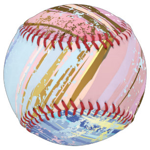 Balle De Softball Textured Pink Background