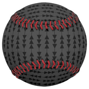 Balle De Softball Triangles à pendage noir moderne et élégant sur fu