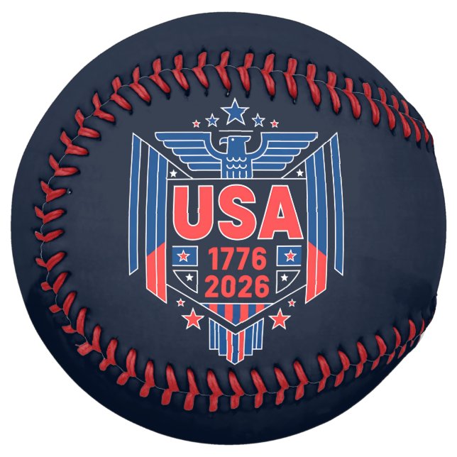 BALLE DE SOFTBALL USA 1776-2026 (Devant gauche)