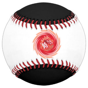 Balle De Softball Wild Wolf Whirling white and black sofball