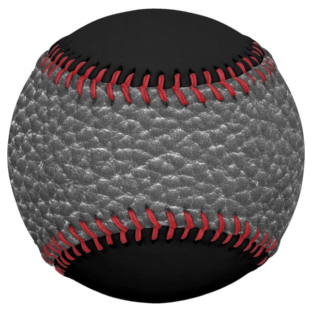 Balle De Softball Worn Black Faux Leather (Devant)