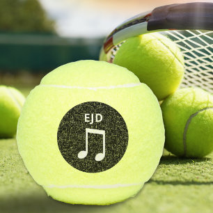 Balle de Tennis Amoureux de Musique à Monogramme d