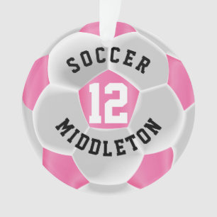 Balle Sport ⚽ de football rose et blanc