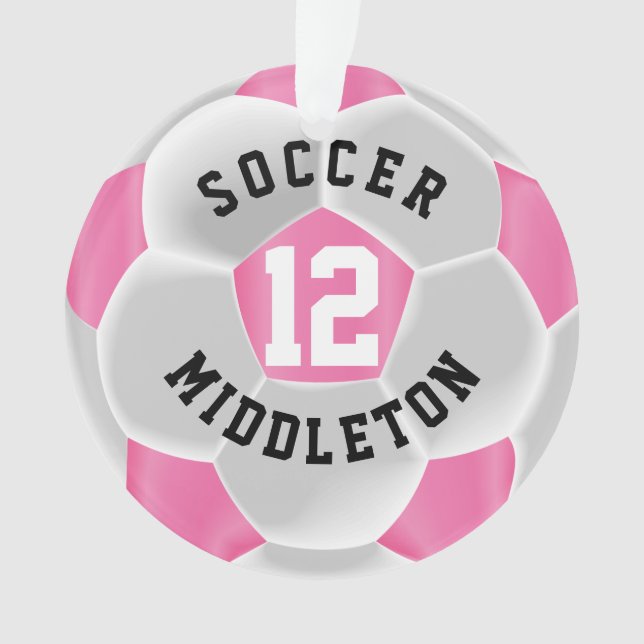 Balle Sport ⚽ de football rose et blanc (devant)