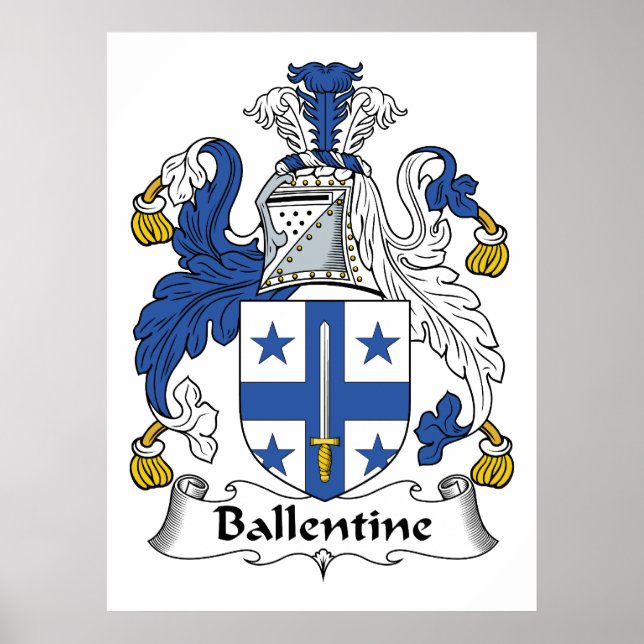 Ballentine Family Crest Poster (Front)