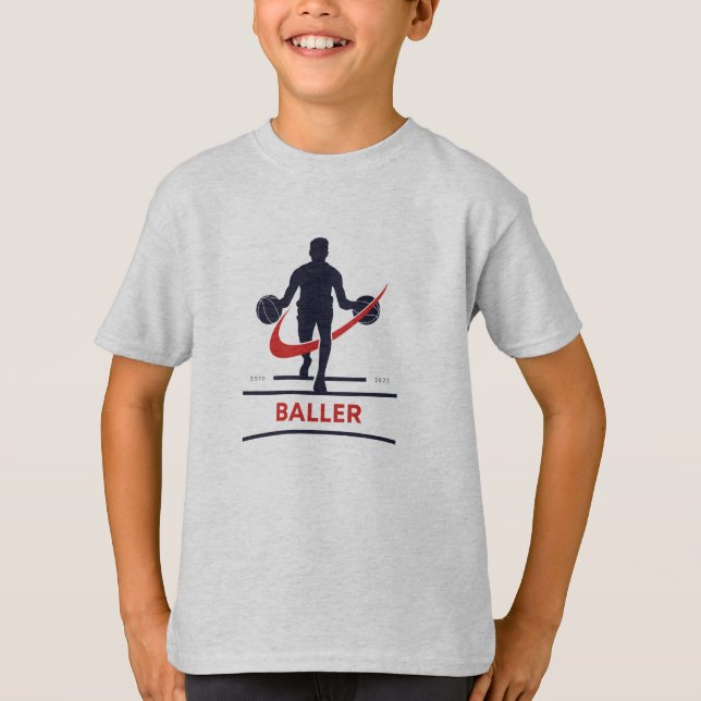 Baller - basketball design for kids T-Shirt (Front)