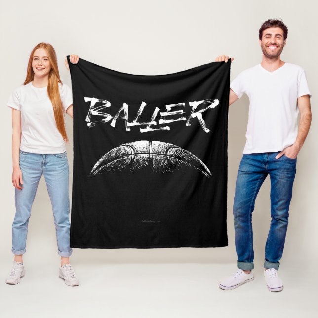Baller (basketball) fleece blanket (In Situ)
