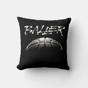 Baller (basketball) throw pillow