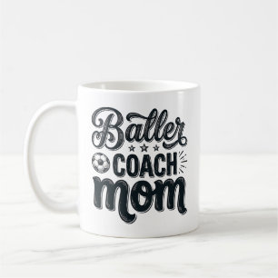 Baller Coach Mom Vintage Soccer Shirt Design_1 Coffee Mug